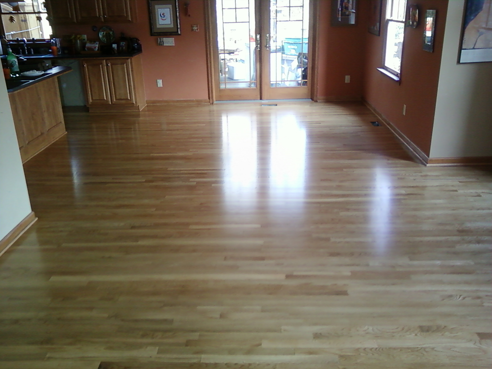 Refinished hardwood flooring